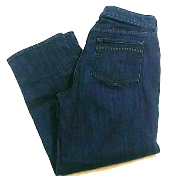 Eddie Bauer Denim - Eddie Bauer Curvy Capri Dark Blue Jean 30"